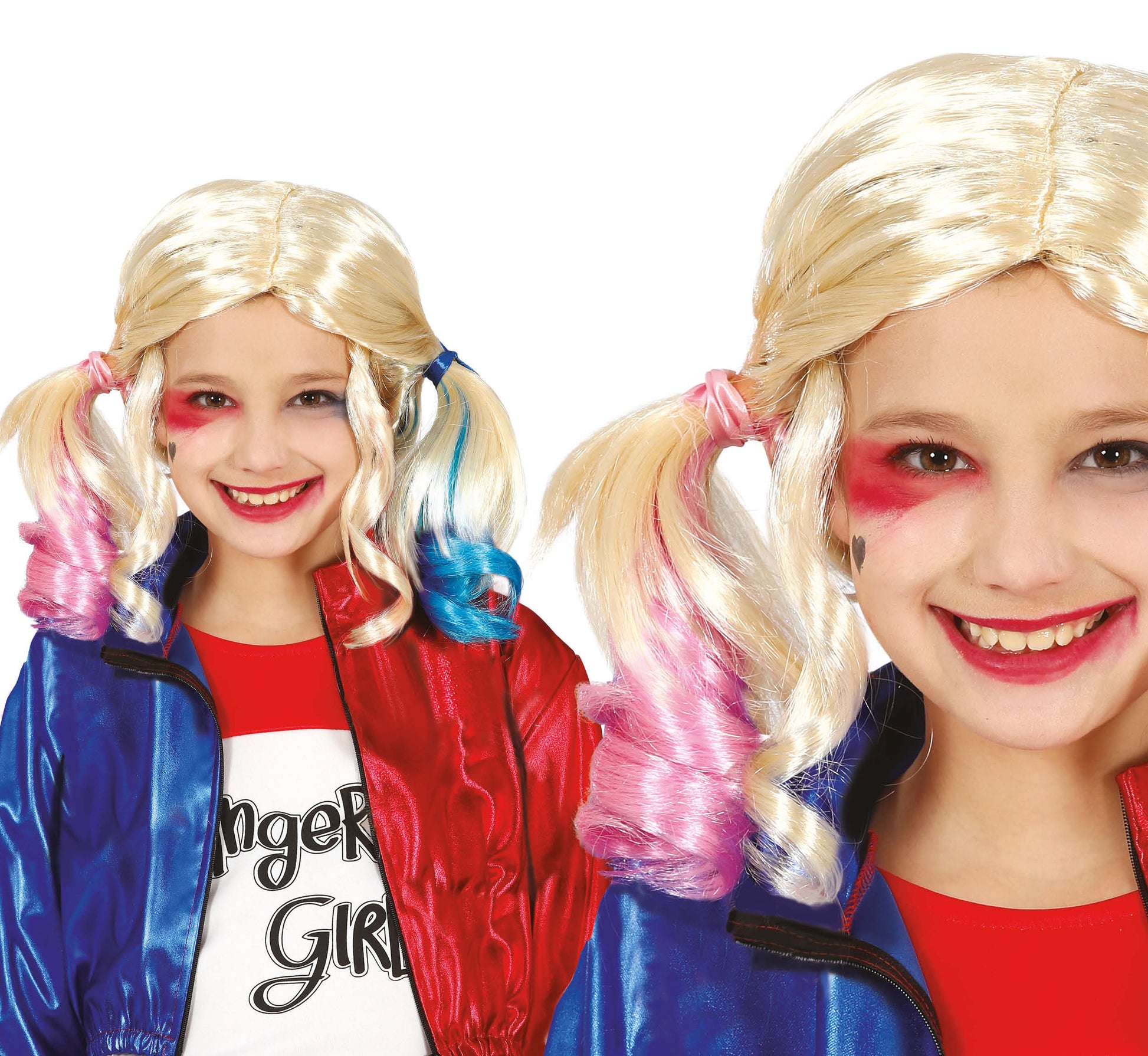 COLORED PONYTAILS WIG FOR CHILDREN IN BOX