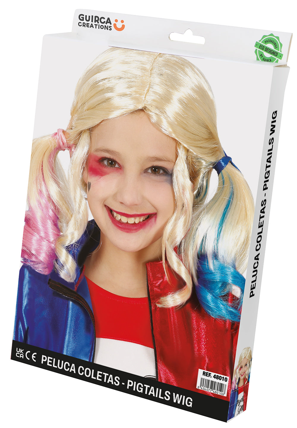 COLORED PONYTAILS WIG FOR CHILDREN IN BOX