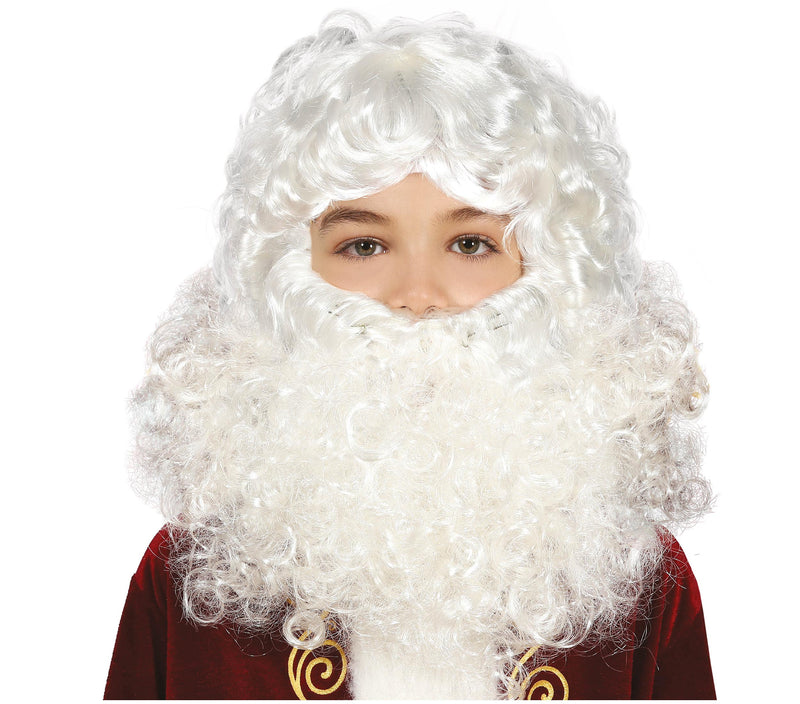 SANTA CLAUS CHILDREN'S WIG AND BEARD IN BOX