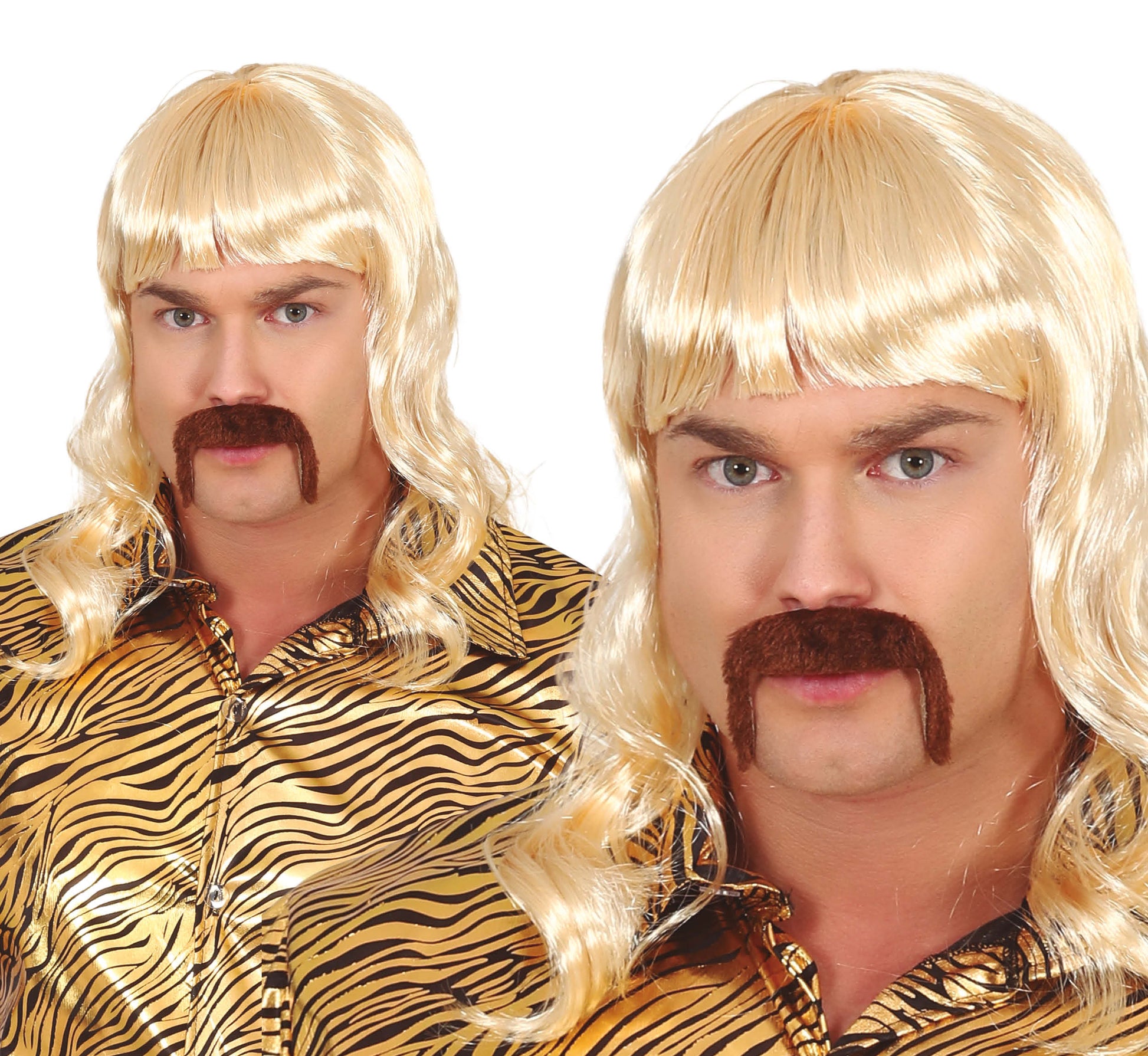 MAN WIG WITH MUSTACHE IN BOX
