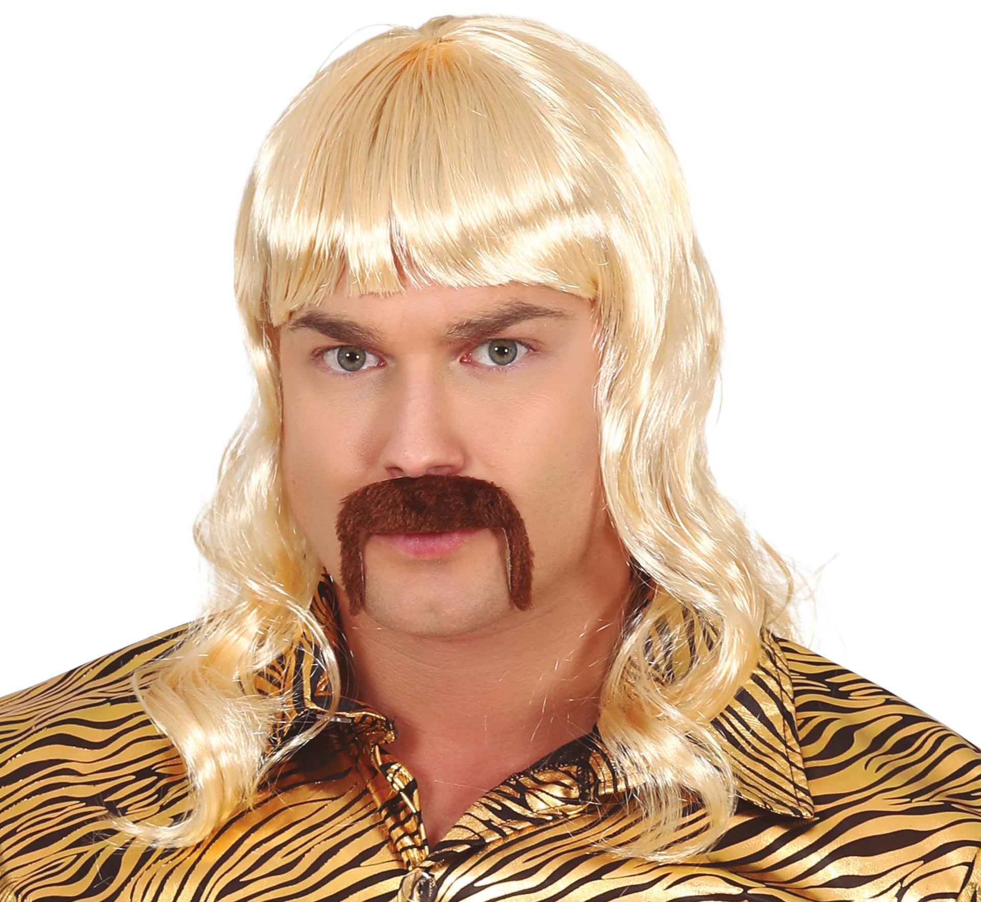 MAN WIG WITH MUSTACHE IN BOX