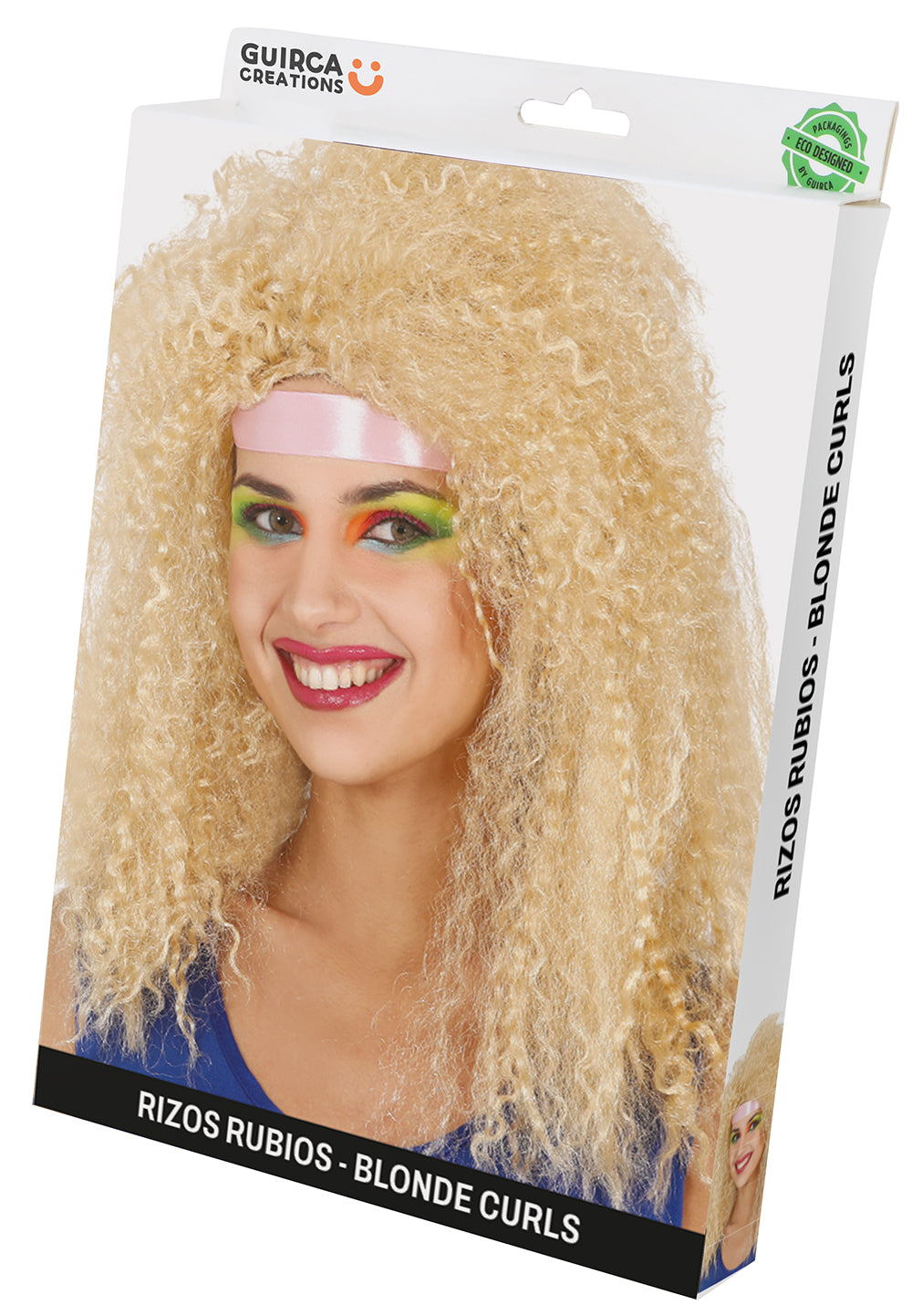 BLONDE CURLY WIG (BOX CONTAINER)
