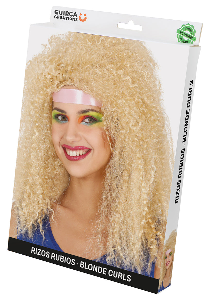 BLONDE CURLY WIG (BOX CONTAINER)