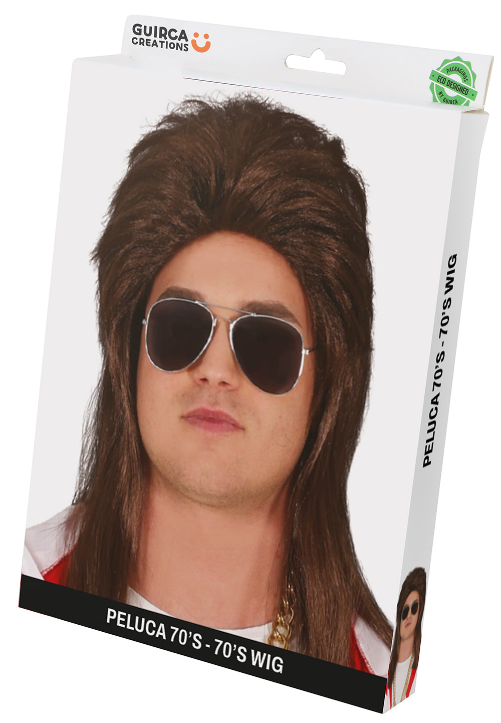 MEN'S WIG, 70'S, IN BOX
