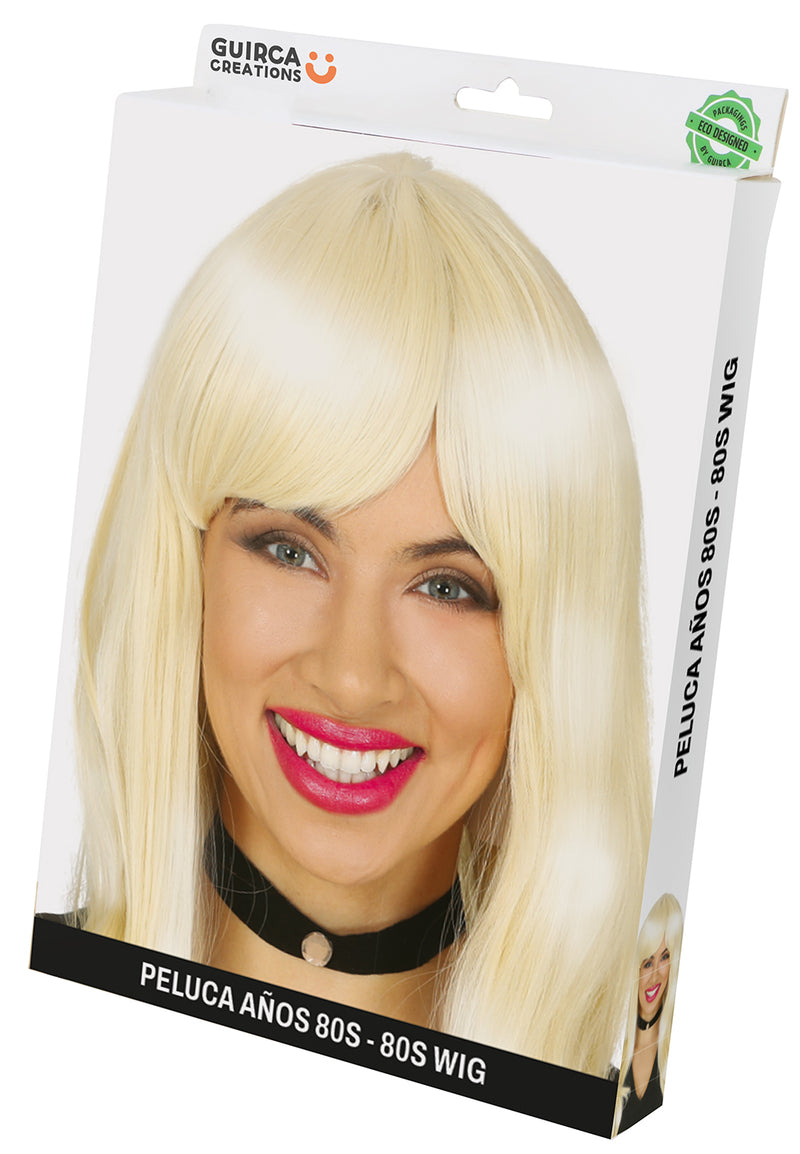 80'S BLONDE HAIR WIG, PVC BOX