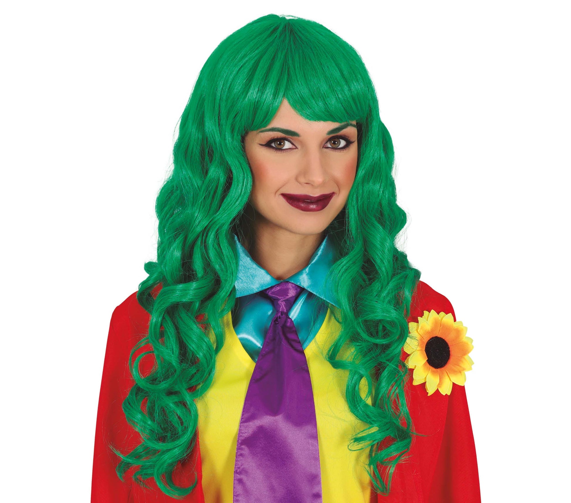 GREEN LONG WIG IN BOX