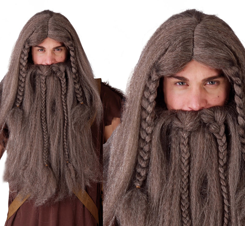 VIKING WIG AND BEARD IN PVC BOX