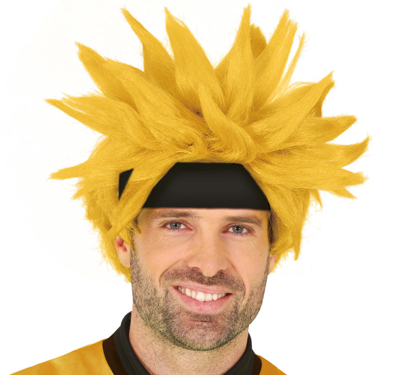 YELLOW MANGA ANIME WIG (BOX PACKAGING), ADULTS