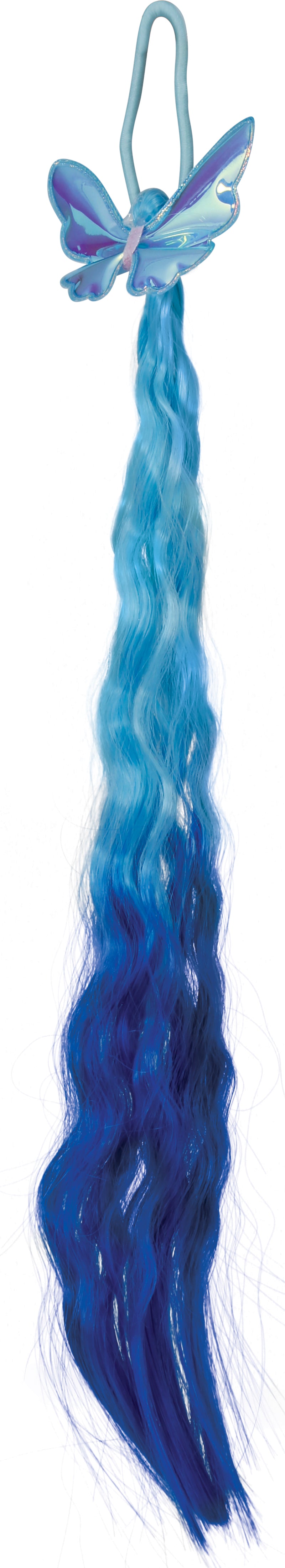 BLUE WIG WITH BUTTERFLY 35 CM