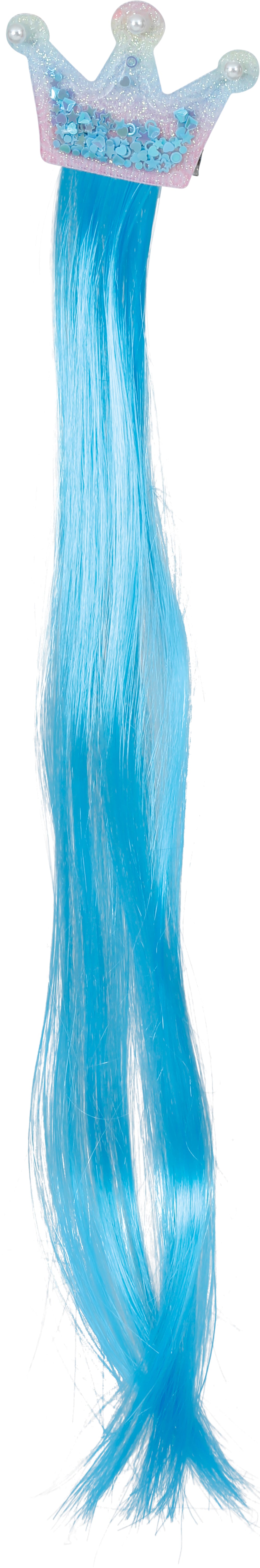 BLUE HAIR EXTENSION WITH CROWN 35 CM