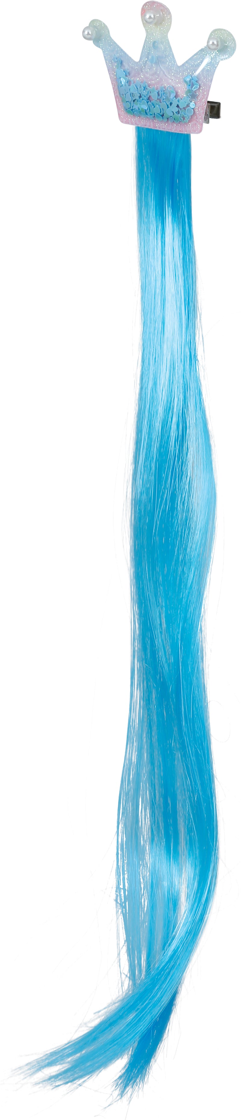 BLUE HAIR EXTENSION WITH CROWN 35 CM