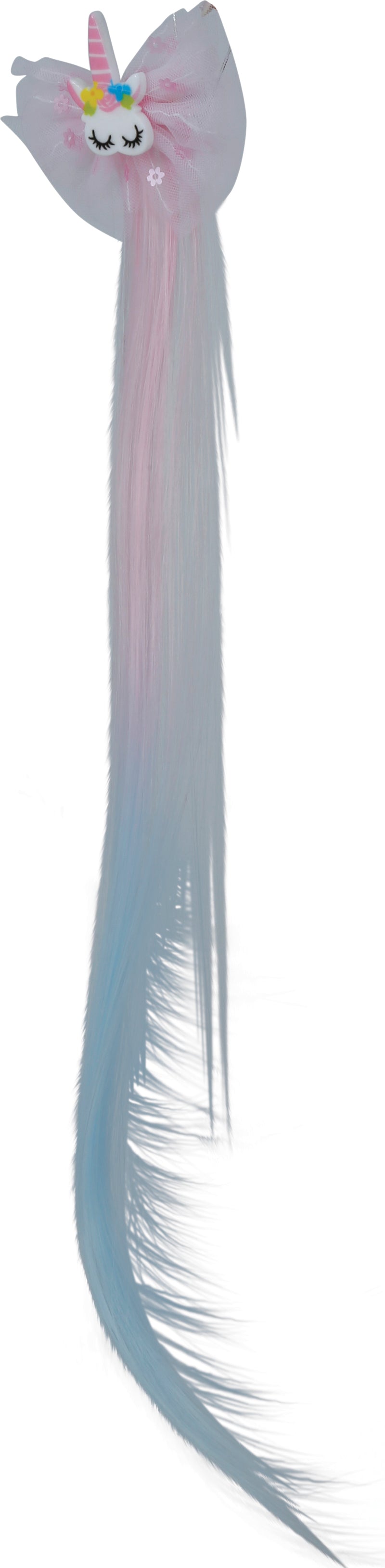 PINK HAIR EXTENSION WITH UNICORN 35 CMS