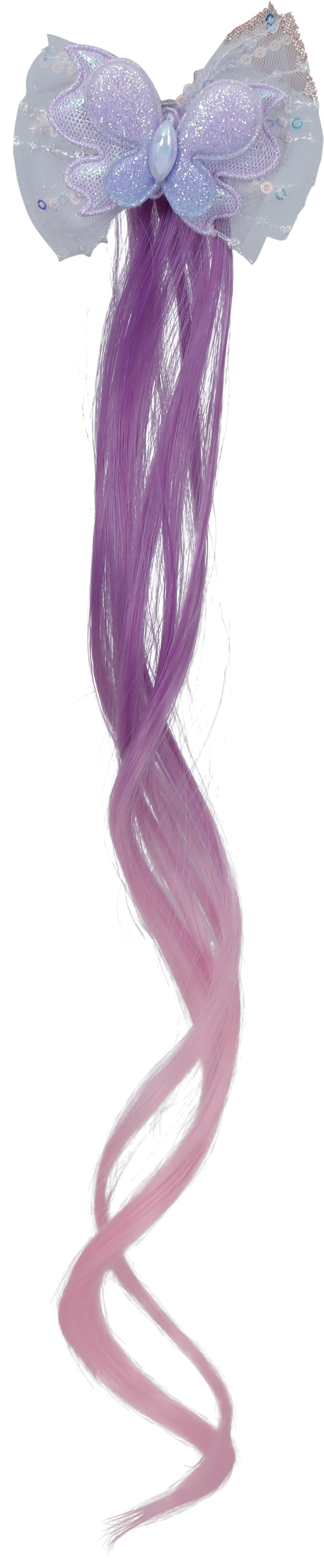 LILAC HAIR EXTENSION WITH BUTTERFLY 35 CM