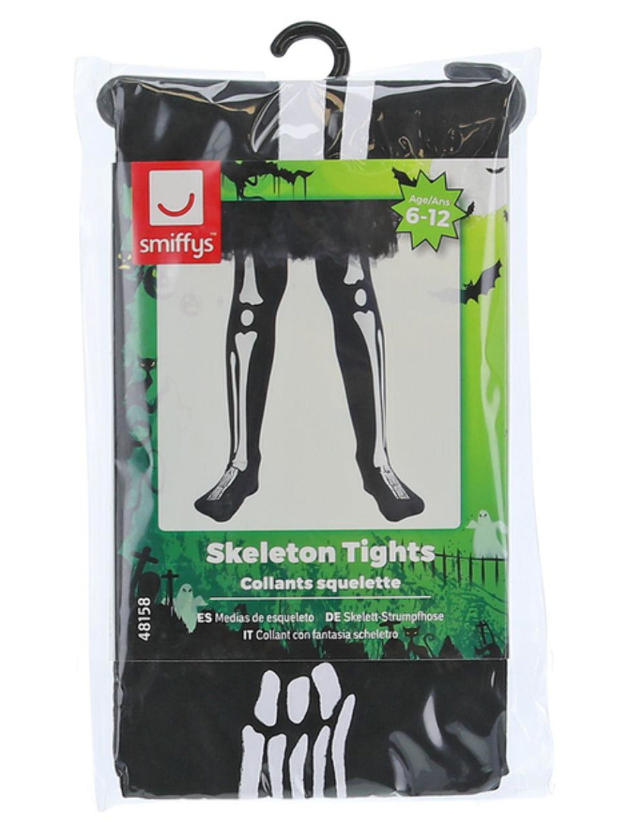 Skeleton Tights, Child, Black - 3