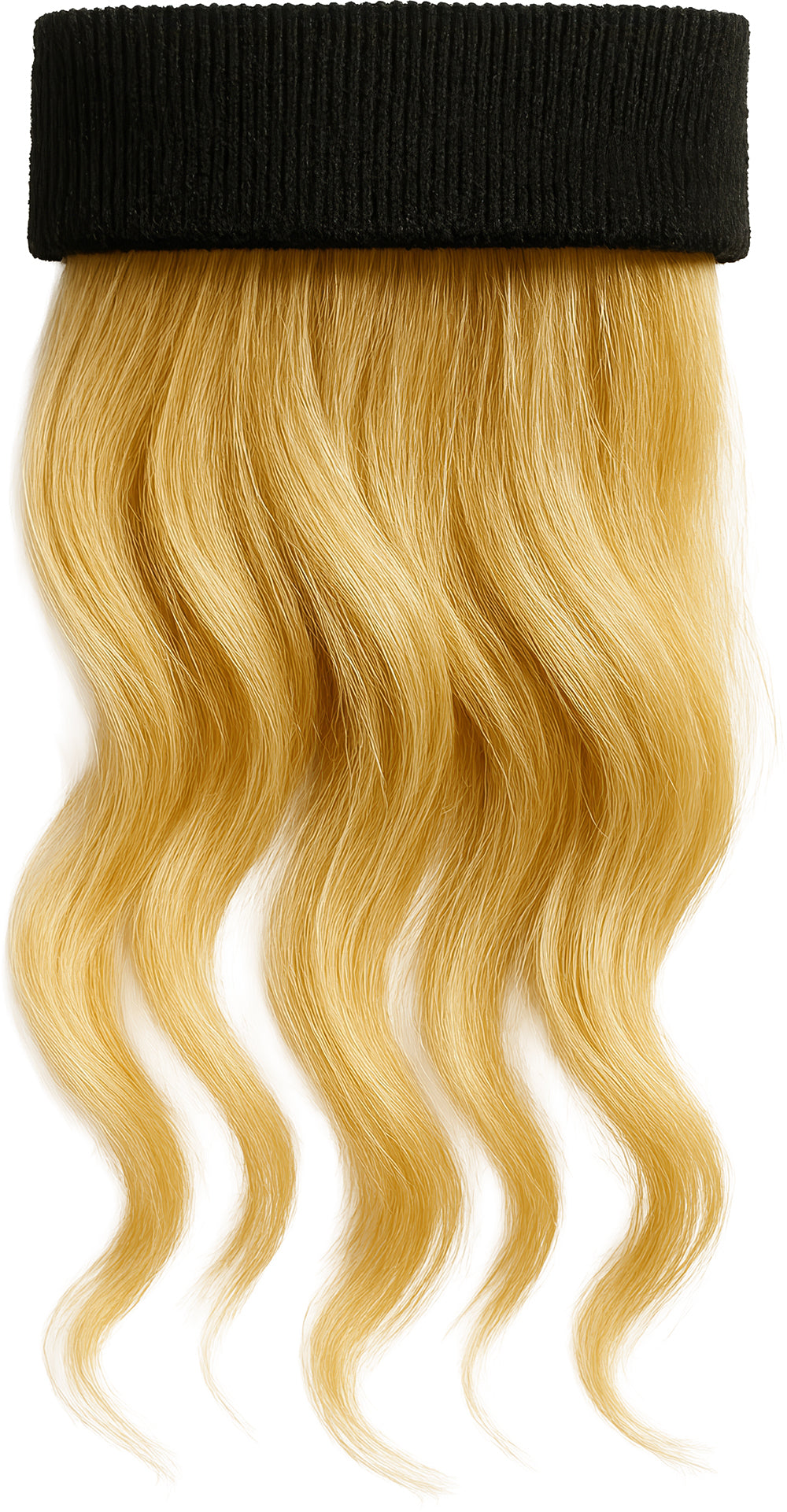 BLONDE WIG WITH BLACK RIBBON, ADULT