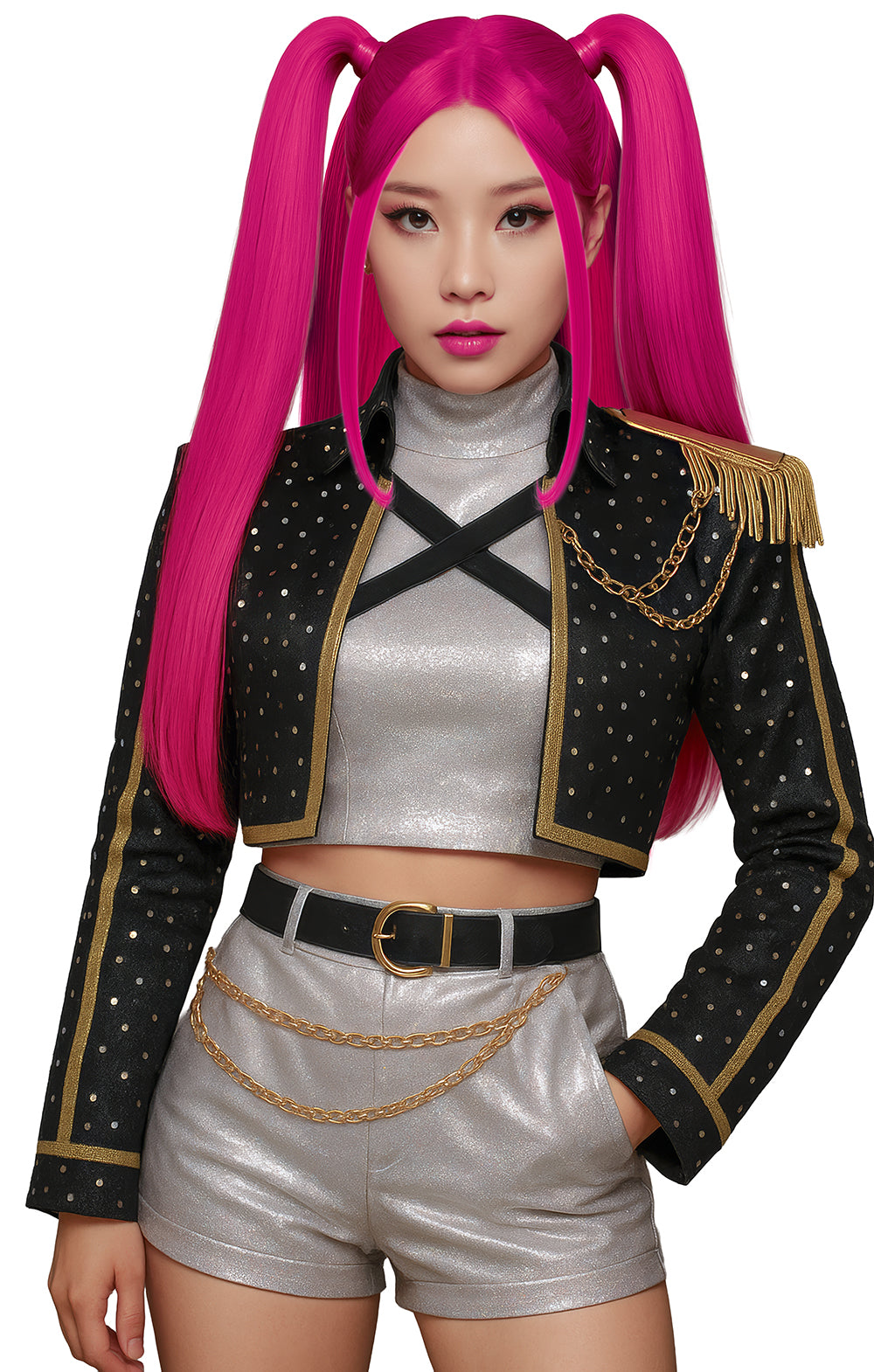 WIG K POP PINK CHARM