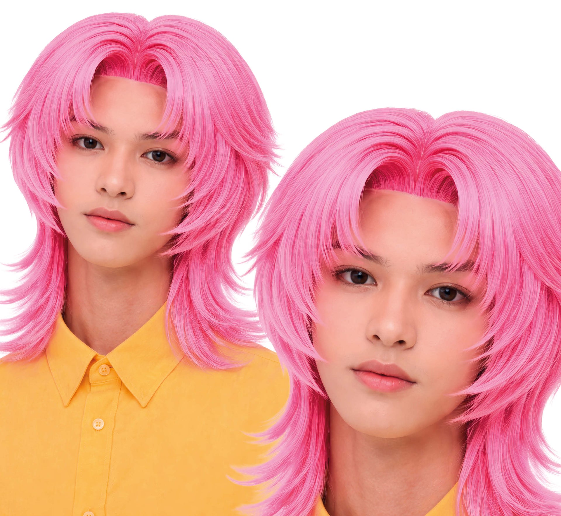 WIG K POP ROCK PINK