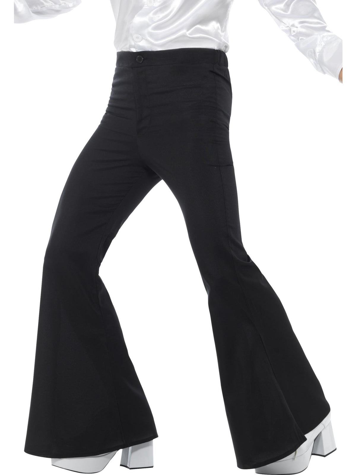 Flared Trousers, Mens, Black 1