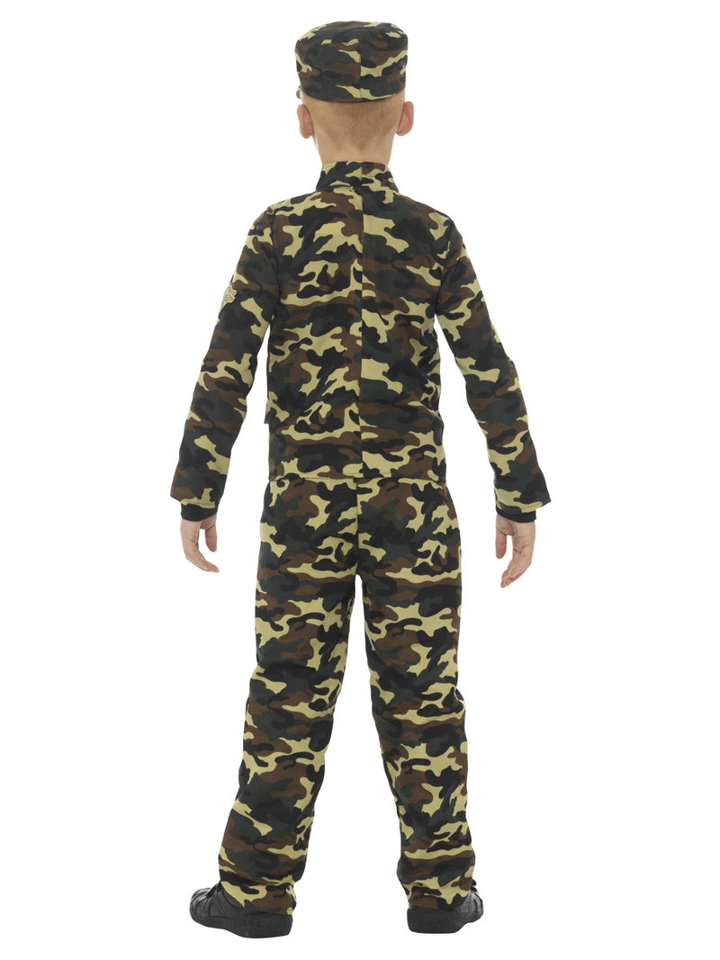 Camouflage Military Boy Costume, Green - 3