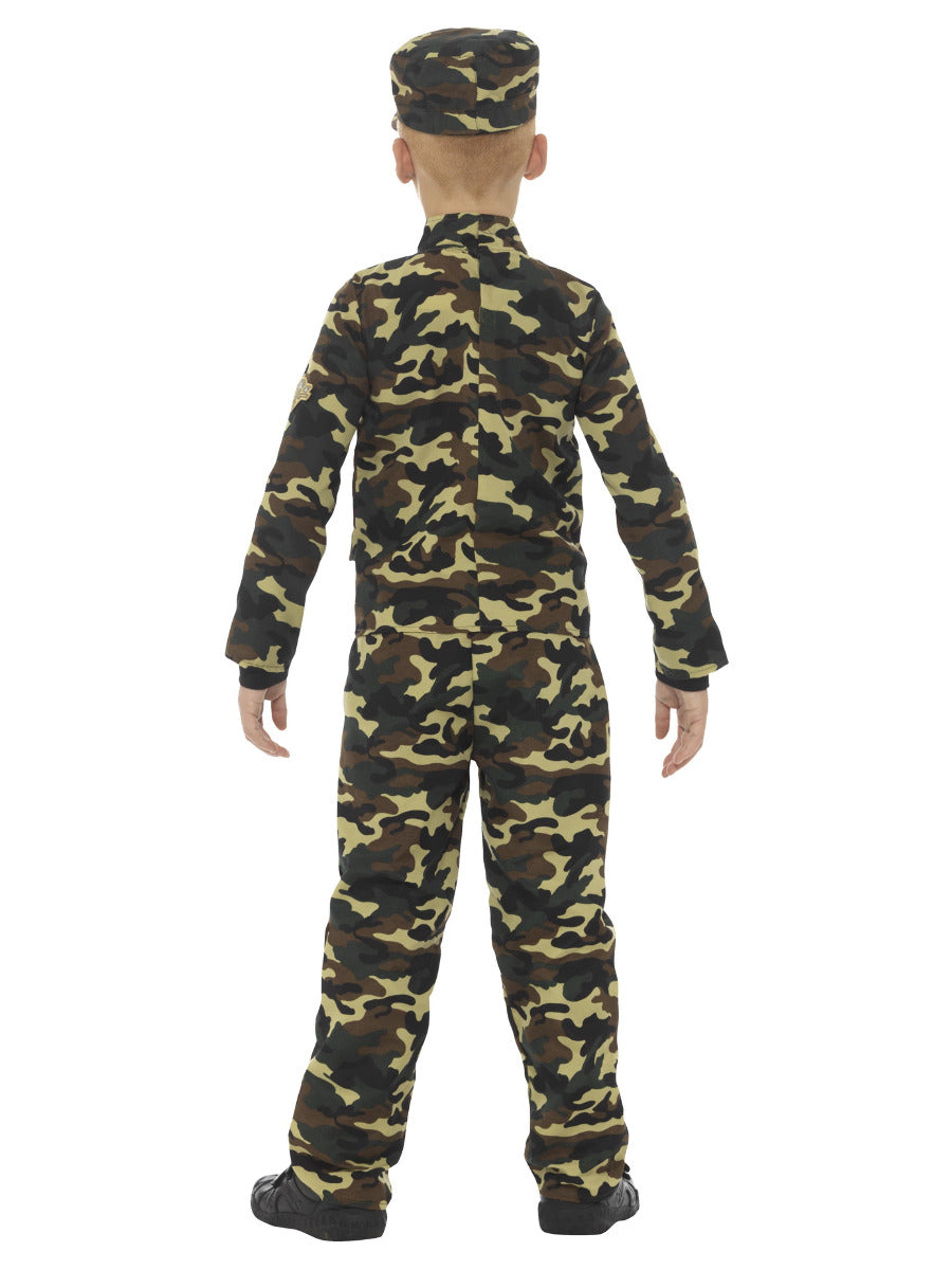 Camouflage Military Boy Costume, Green - 3
