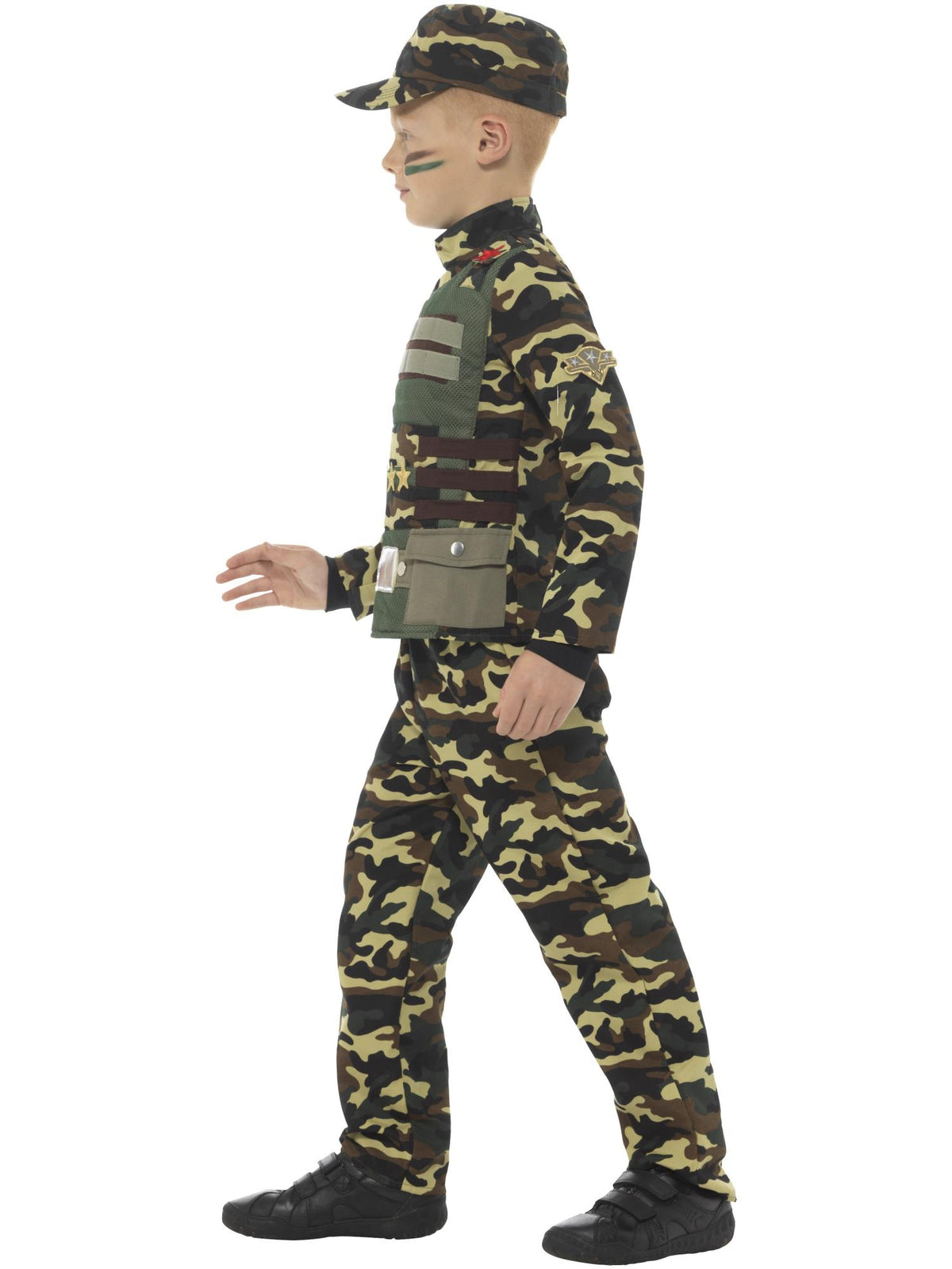 Camouflage Military Boy Costume, Green 3