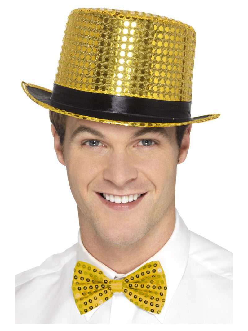 Sequin Top Hat, Gold - 1