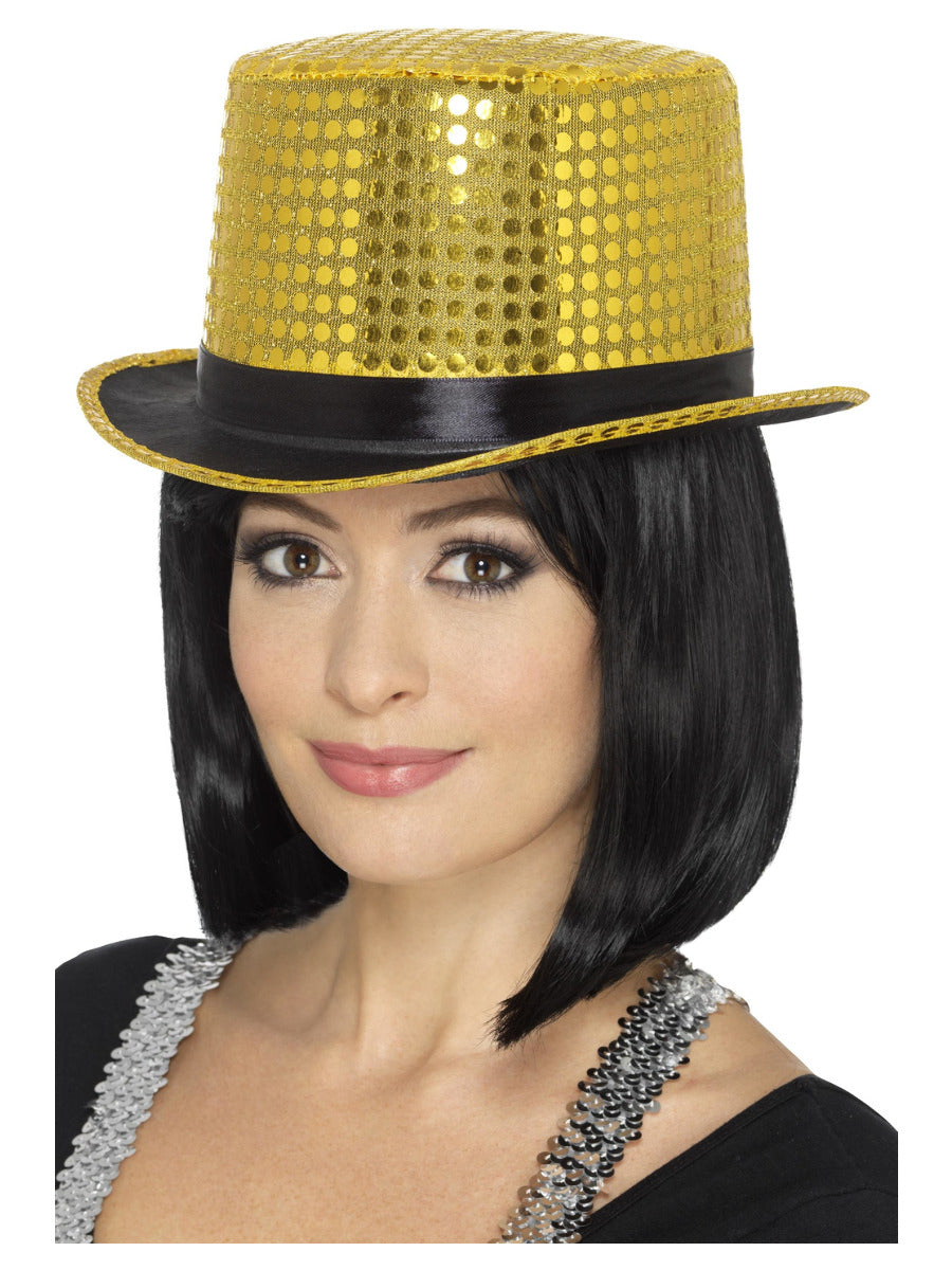 Sequin Top Hat, Gold - 4