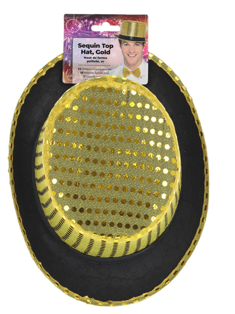 Sequin Top Hat, Gold - 3