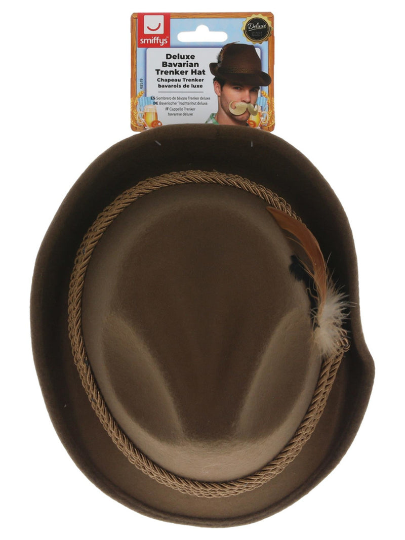 Deluxe Bavarian Trenker Hat, Brown - 3