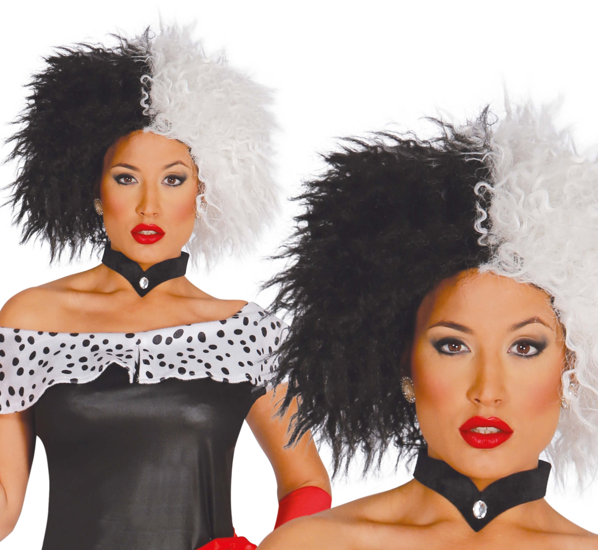 WHITE/BLACK WIG (BOX CONTAINER)