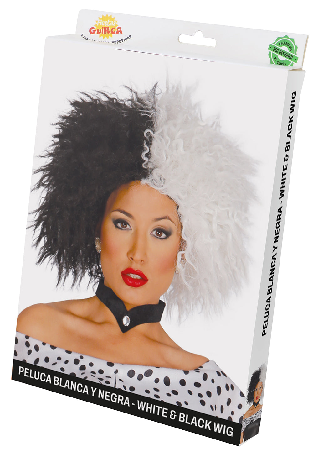 WHITE/BLACK WIG (BOX CONTAINER)
