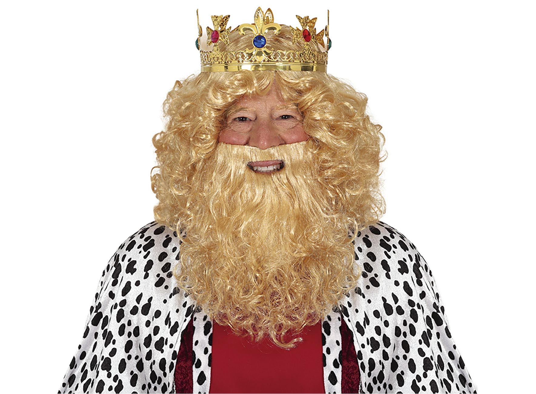 BLOND KING WIG AND BEARD (BOX CONTAINER)