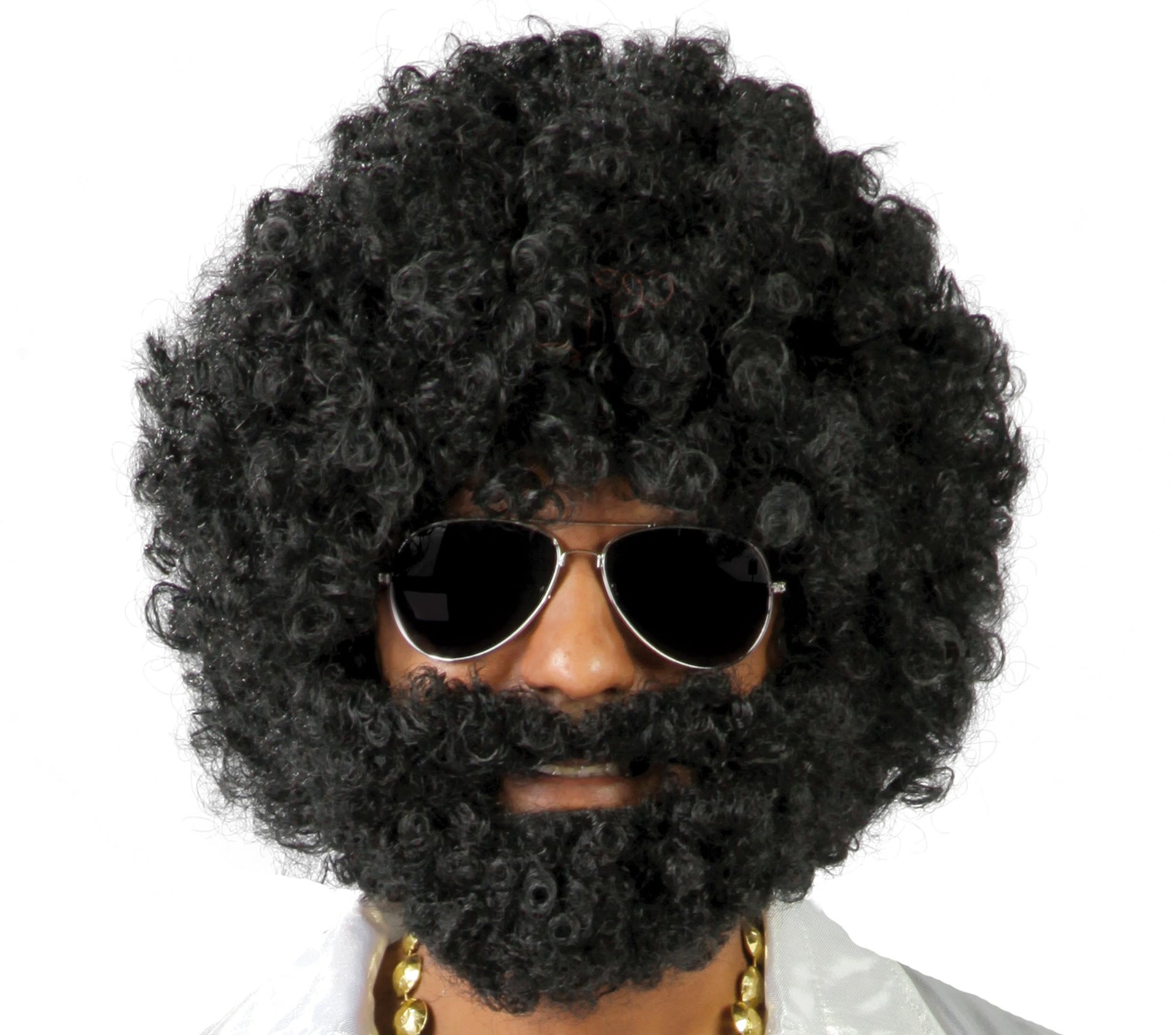 AFRO WIG WITH BLACK BEARD (BOX CONTAINER