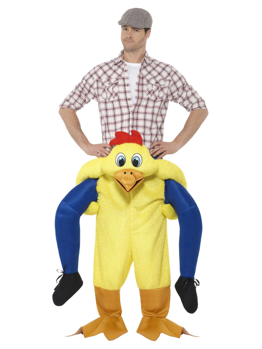 Piggyback Chicken Costume, Yellow - 1