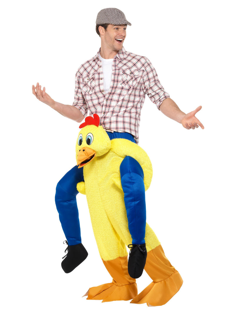 Piggyback Chicken Costume, Yellow - 3