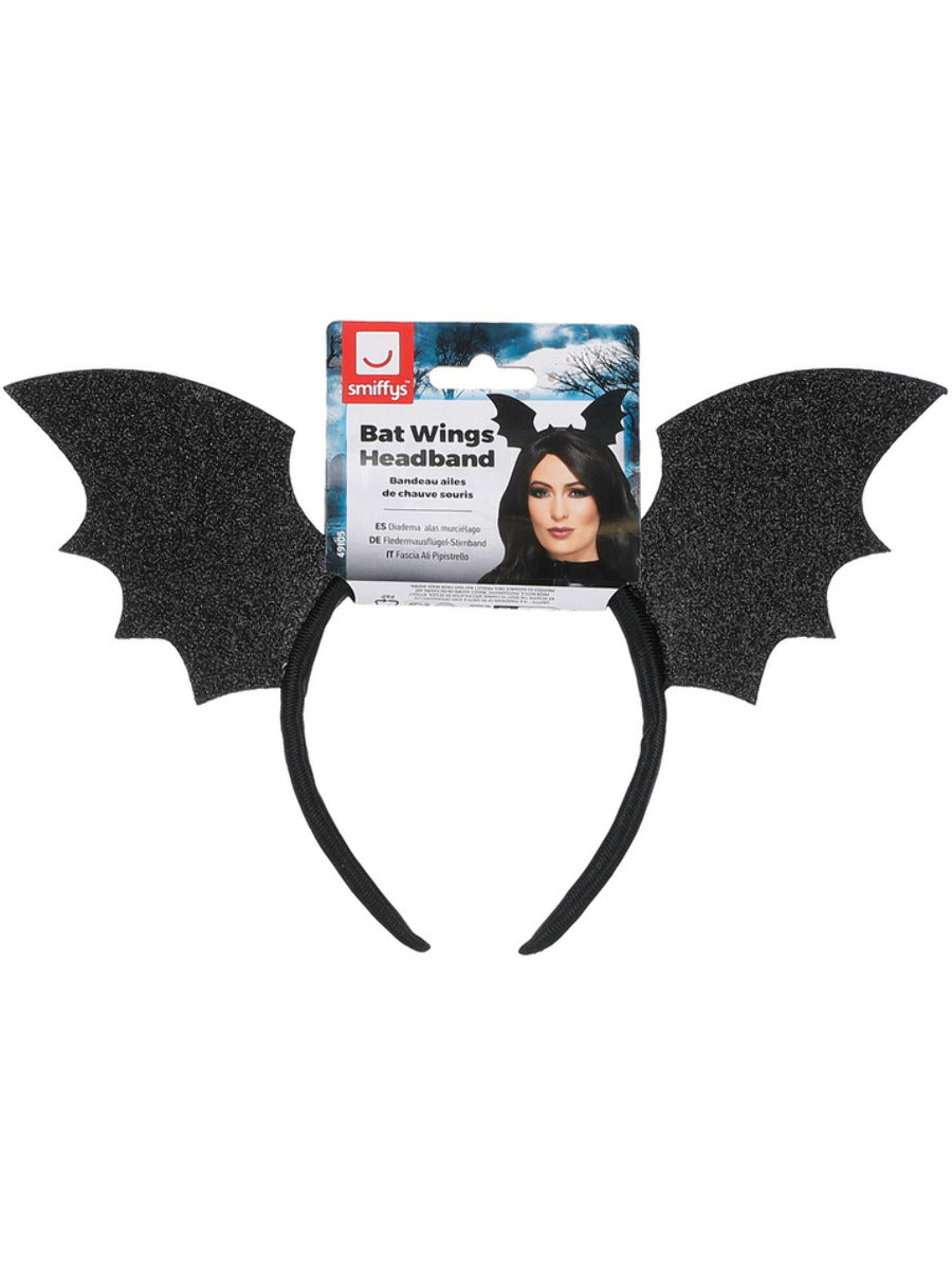 Bat Wings Headband, Black - 3