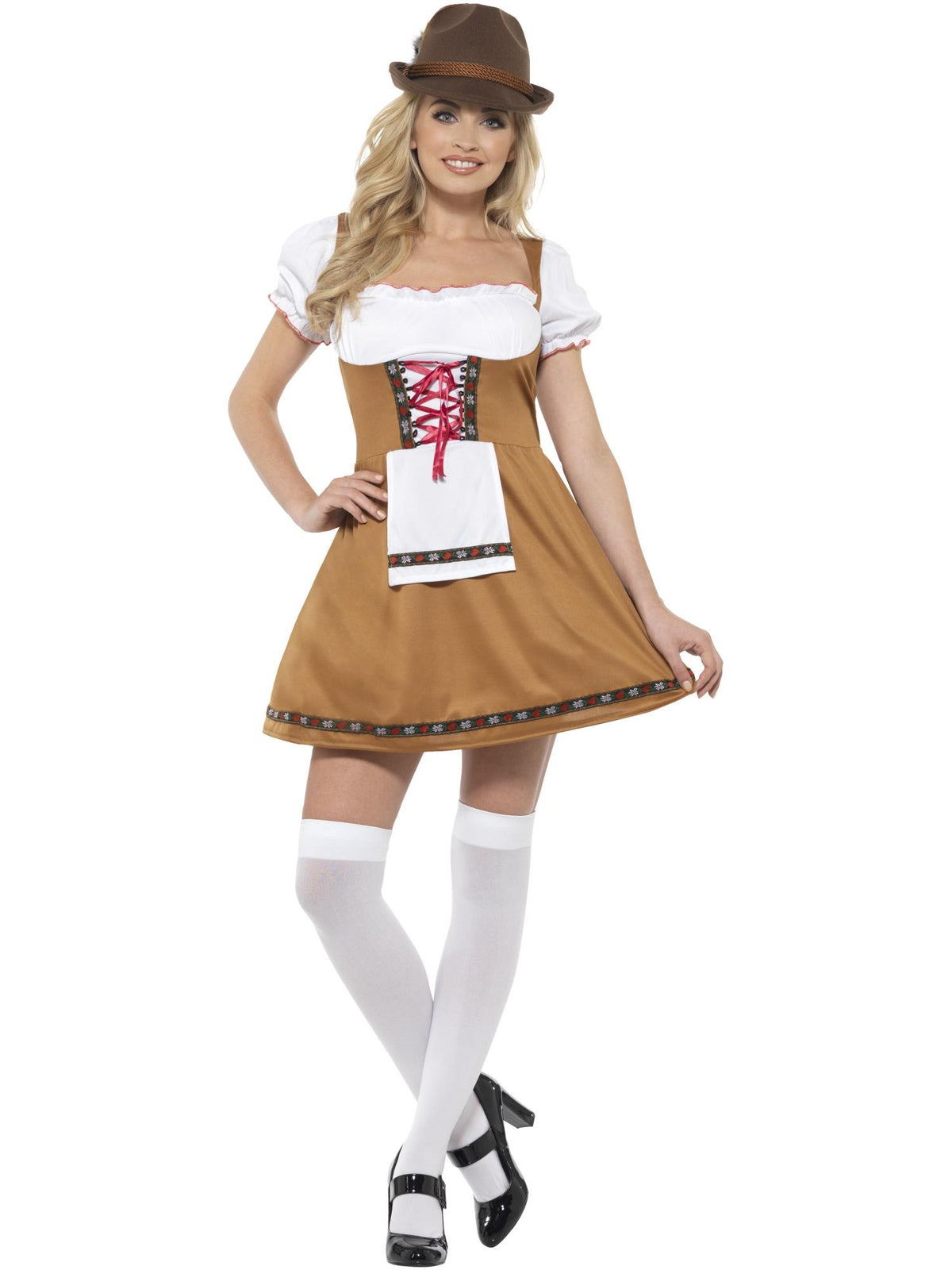 Bavarian Beer Maid Costume, Brown 1