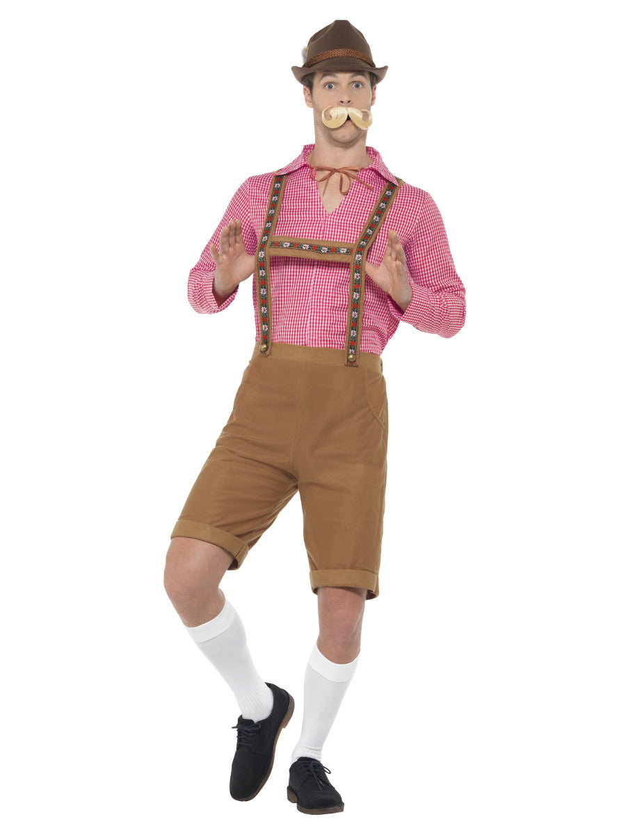 Mr Bavarian Costume, Red & Brown - 1