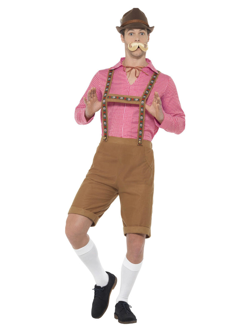 Mr Bavarian Costume, Red & Brown - 1