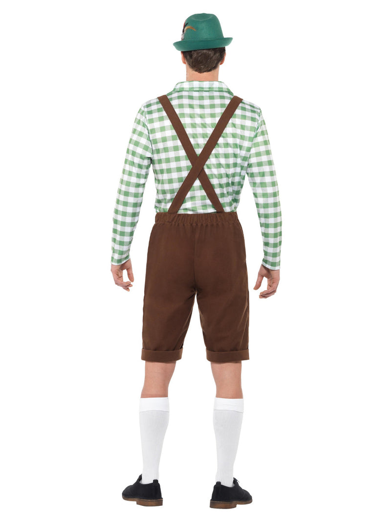 Alpine Bavarian Costume, Green & Brown - 3