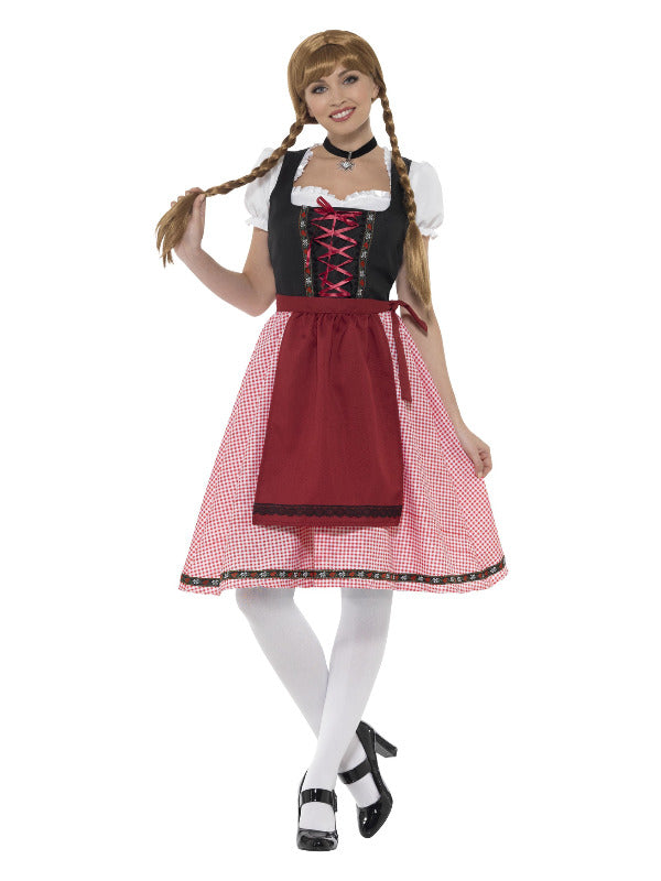 Bavarian Tavern Maid Costume, Red & Black - 2