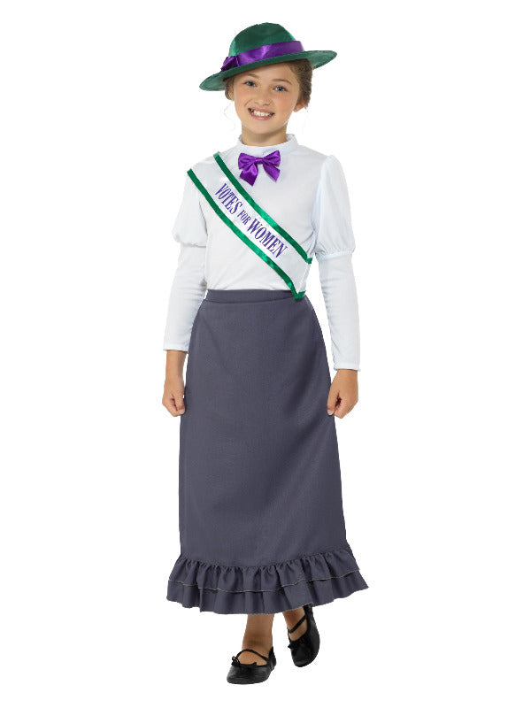Victorian Suffragette Costume, Grey - 2