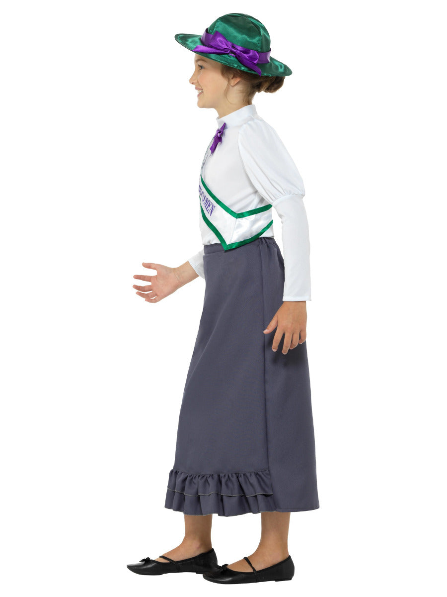 Victorian Suffragette Costume, Grey - 4