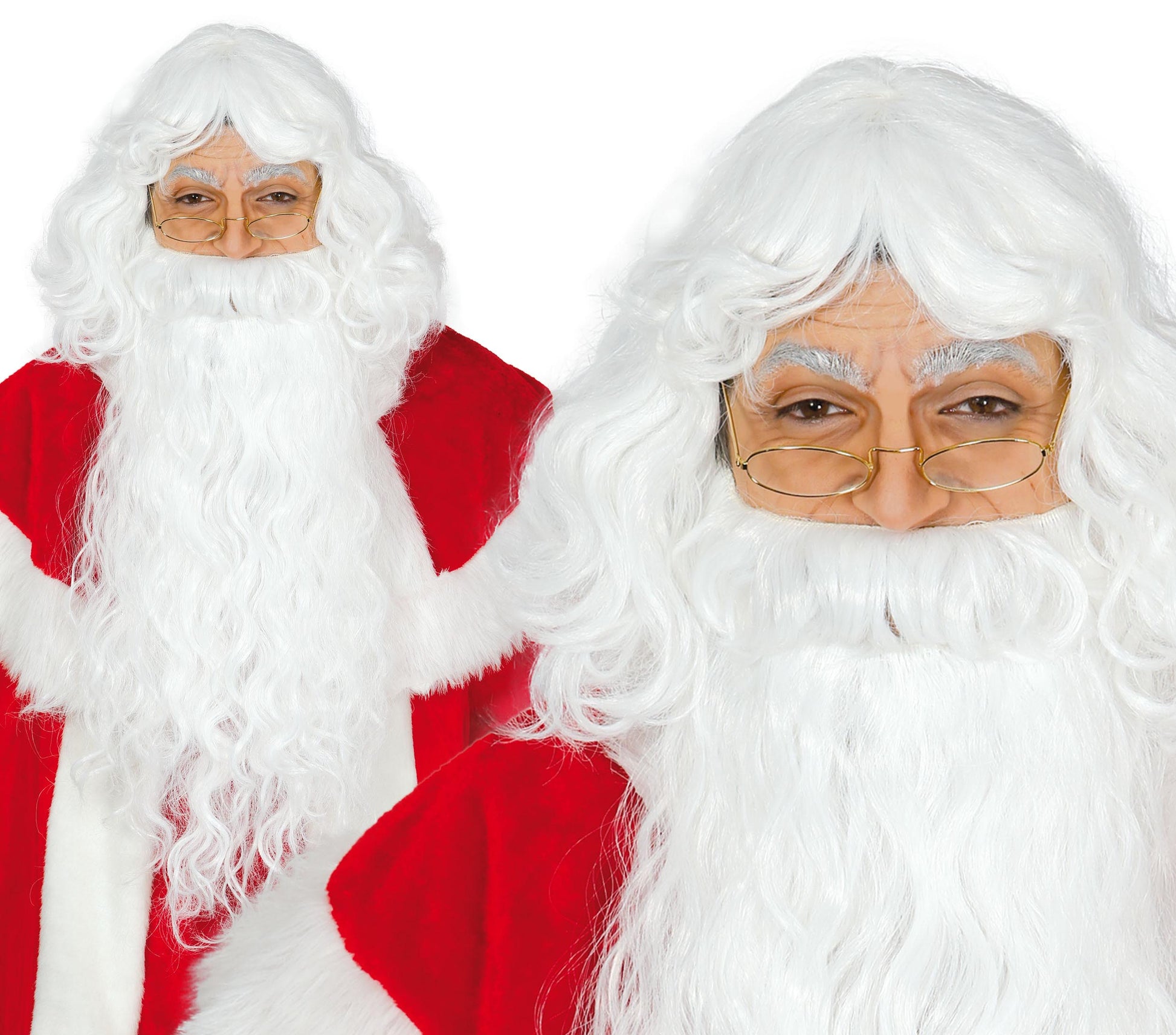 EXTRA SANTA CLAUS WIG AND BEARD (BOX CON