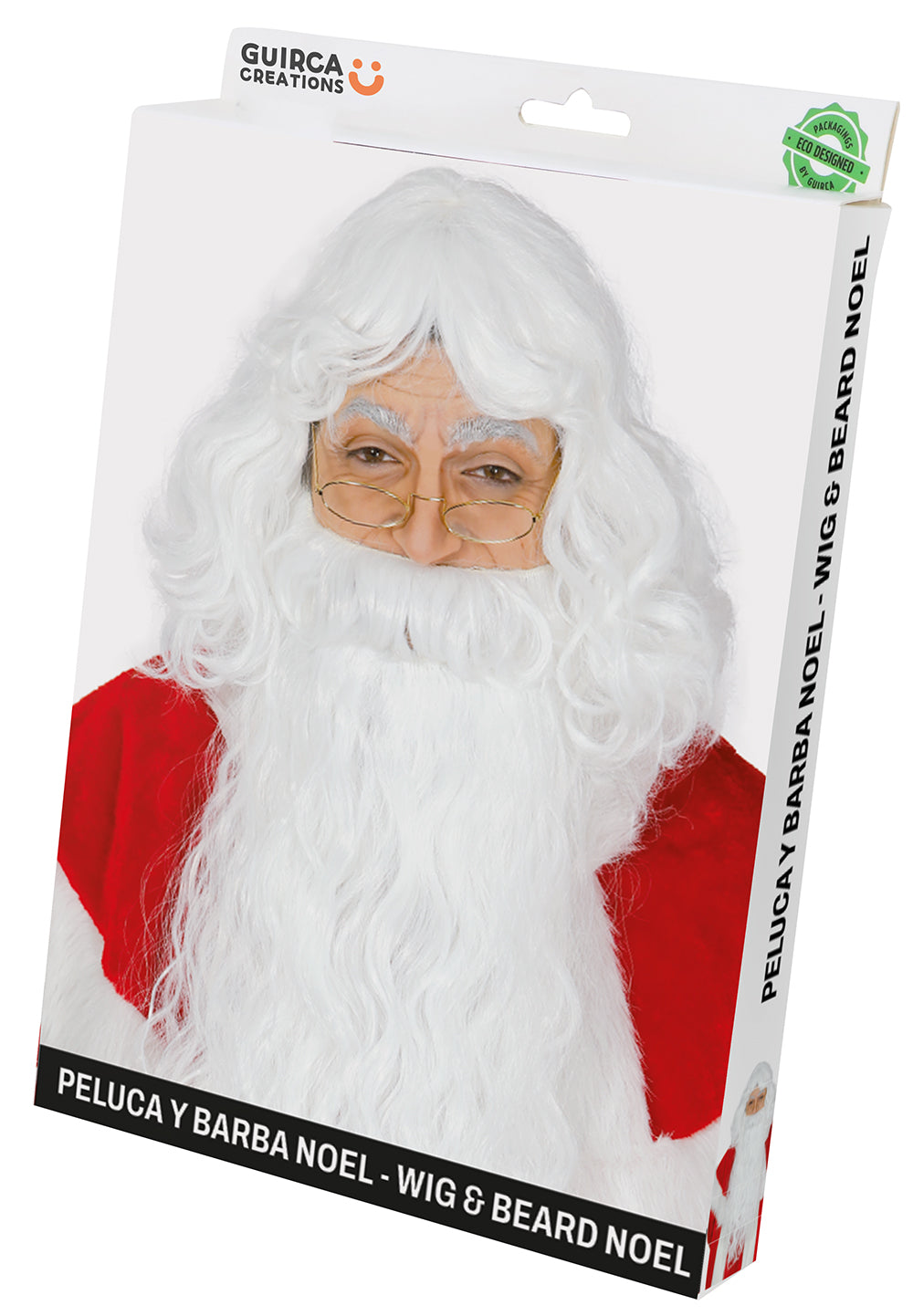 EXTRA SANTA CLAUS WIG AND BEARD (BOX CON