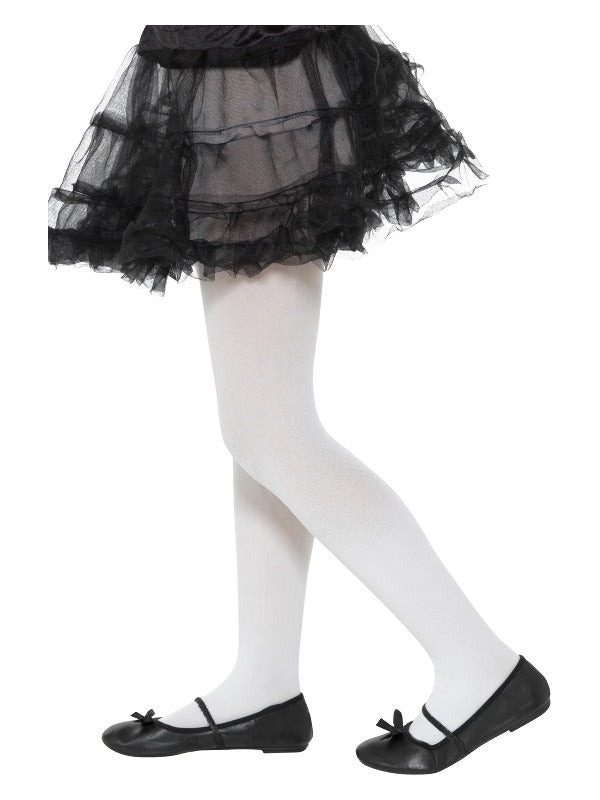 Opaque Tights, Childs, White - 2