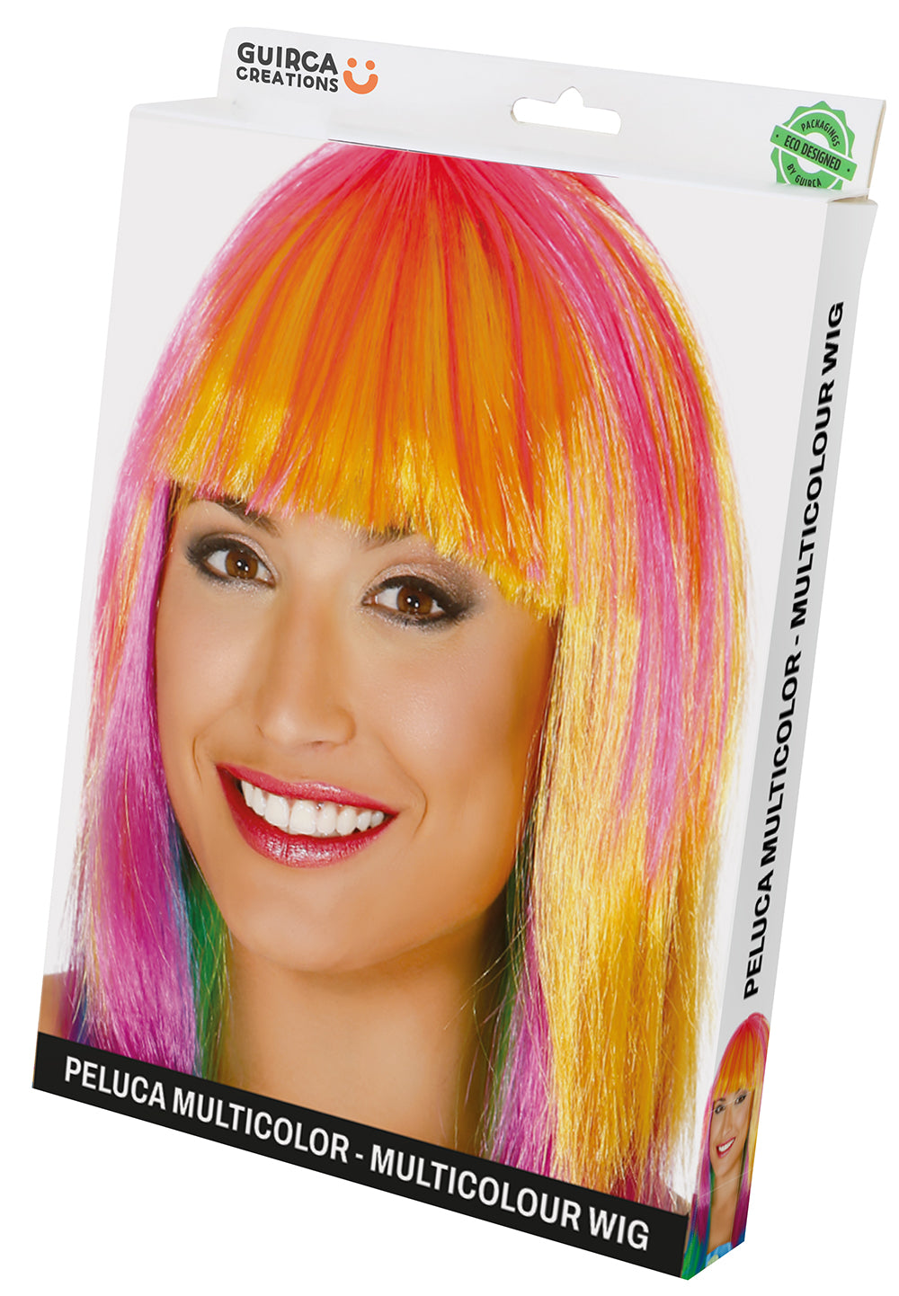 MULTICOLOUR LONG-HAIRED WIG (BOX CONTAIN