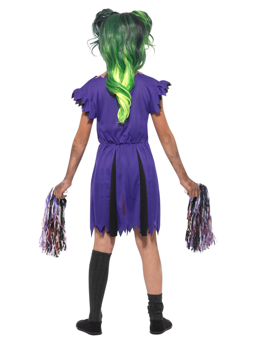 Dark Cheerleader Costume, Purple & Black - 3