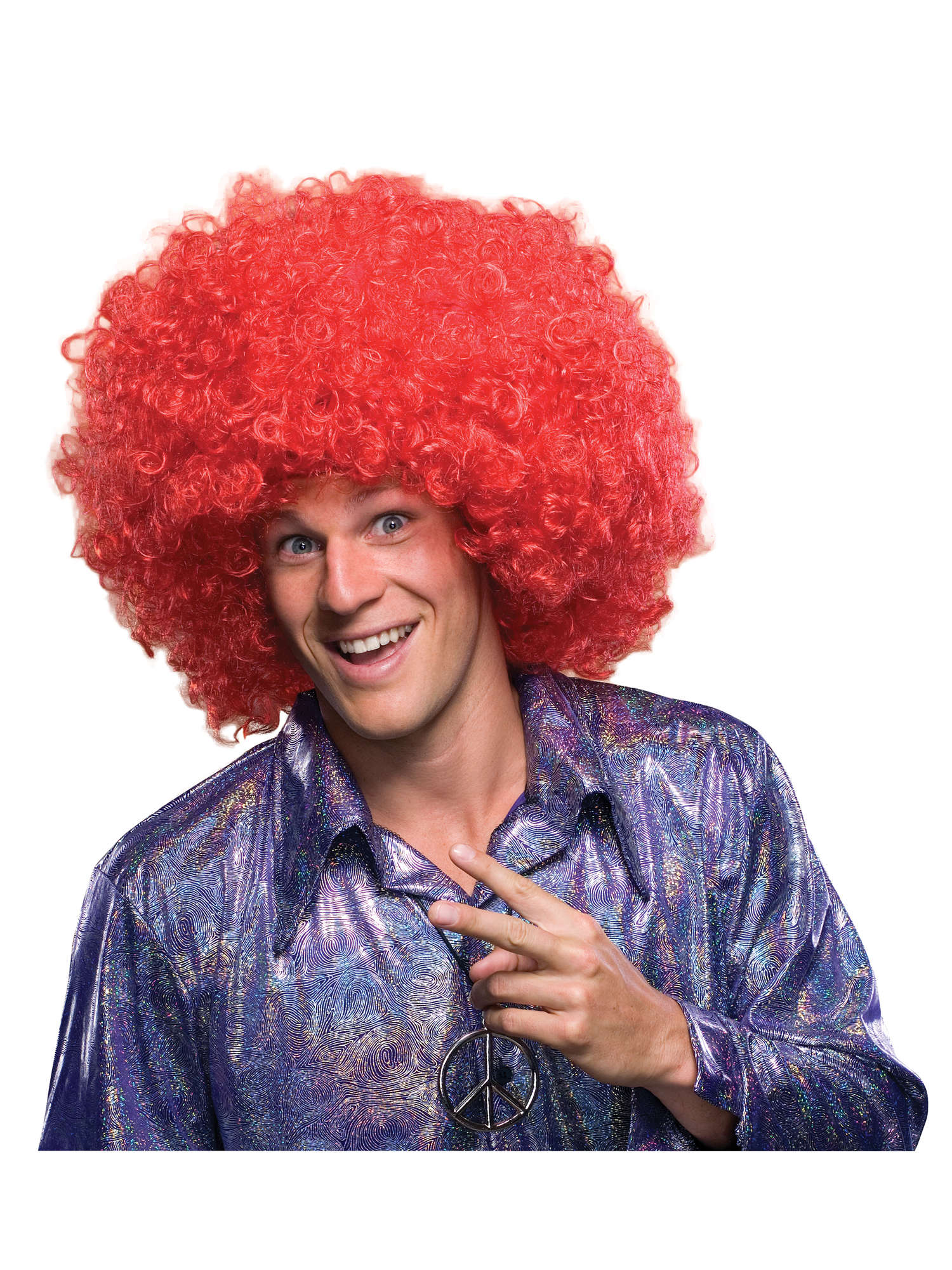 Red Oversize Afro/Clown