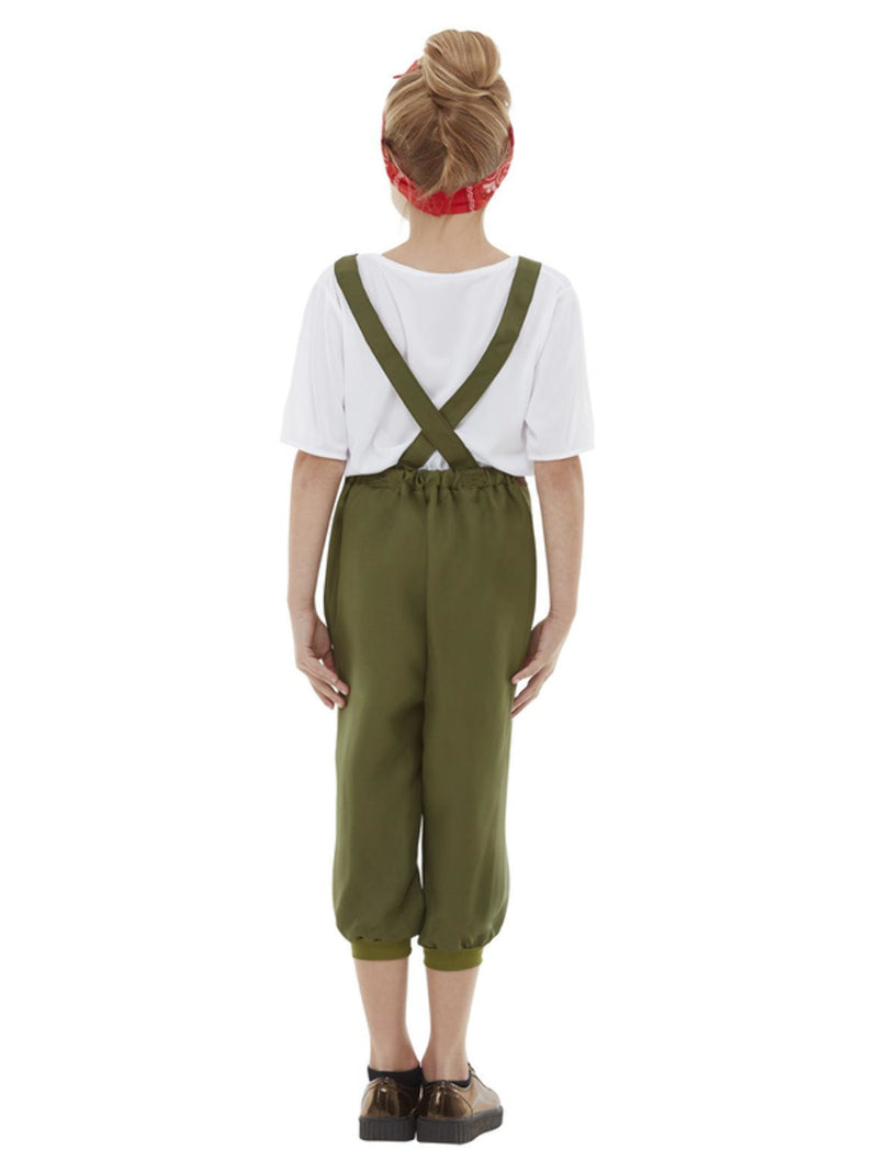 WW2 Little Land Girl Costume, Green - 3